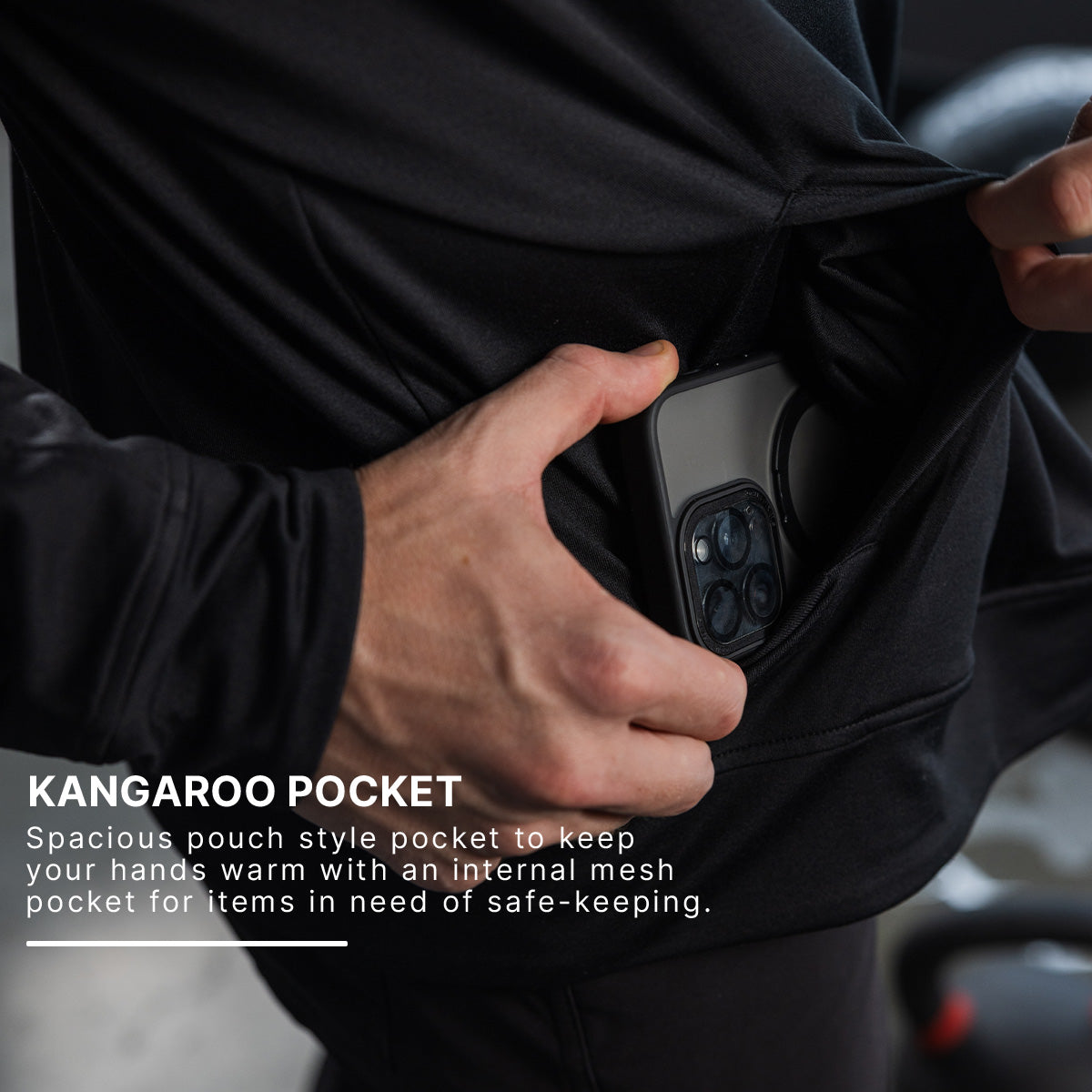 Performance Hoodie Black, Charcoal Heather, Loden Heather