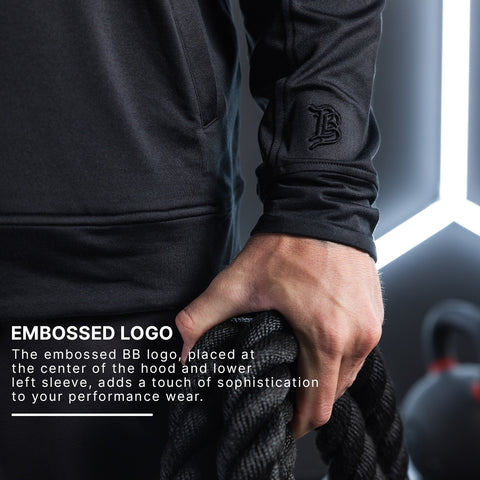 Performance Hoodie Black, Charcoal Heather, Loden Heather