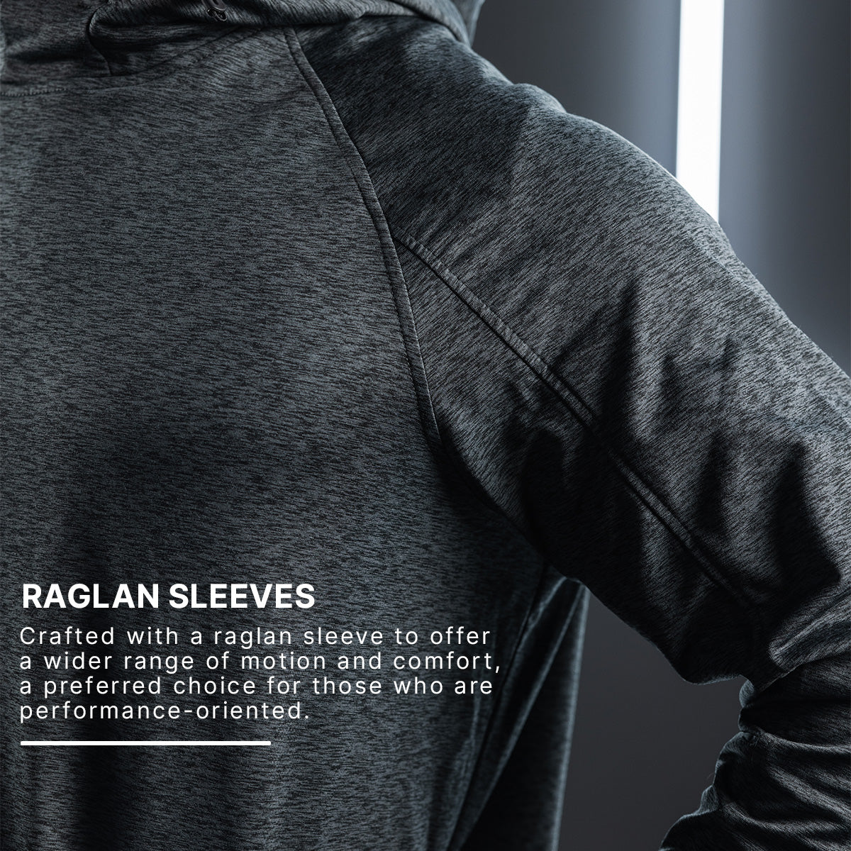 Performance Hoodie Black, Charcoal Heather, Loden Heather