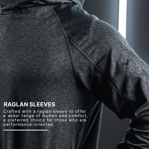 Performance Hoodie Black, Charcoal Heather, Loden Heather