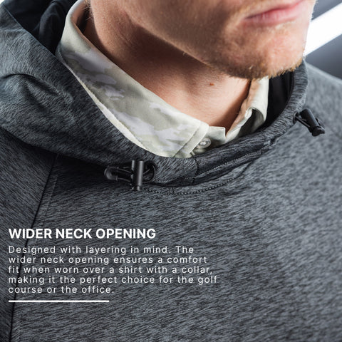 Performance Hoodie Black, Charcoal Heather, Loden Heather
