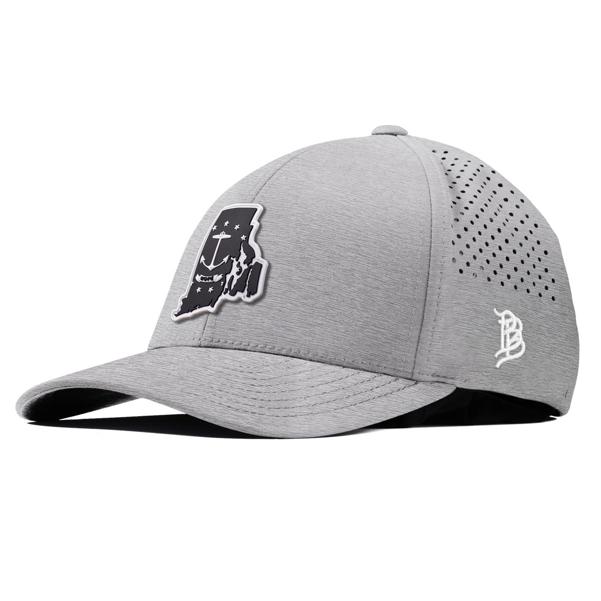 Rhode Island Vintage Curved Performance Heather Gray