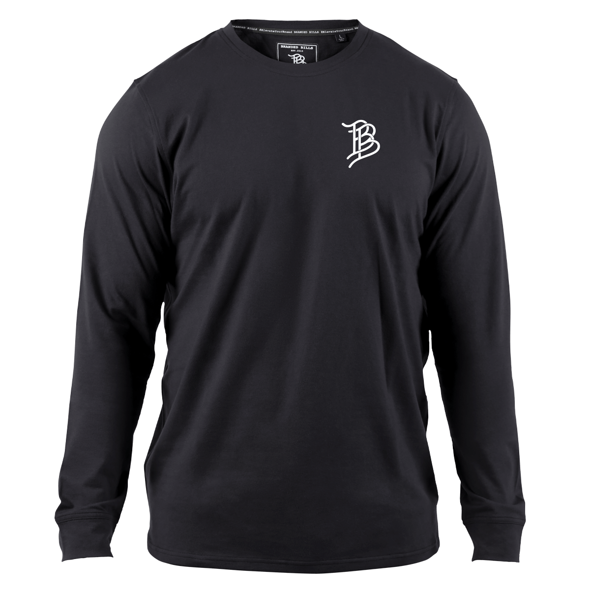 Branded Team Logo Cortaro™ Long Sleeve Tee Black