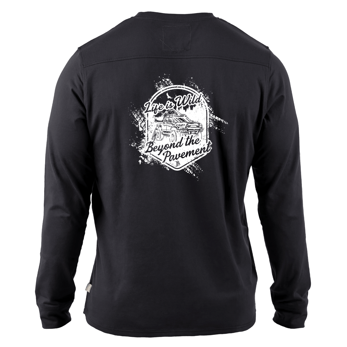 Beyond the Pavement Cortaro™ Long Sleeve Tee Back Black
