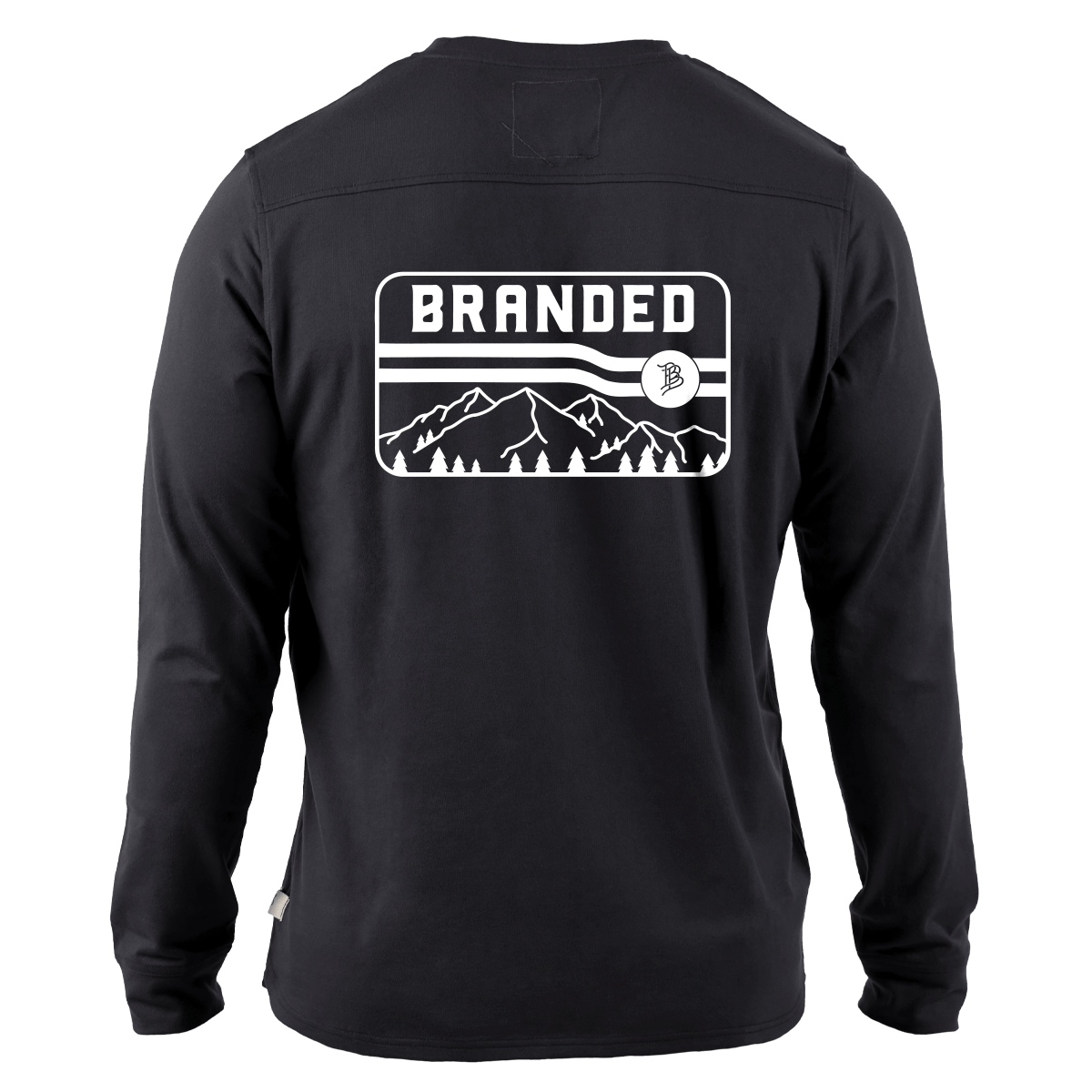 Branded Horizon Cortaro™ Long Sleeve Tee Back Black