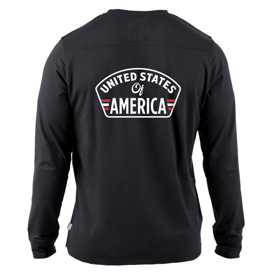 United States of America Badge Cortaro™ Long Sleeve Tee  Black
