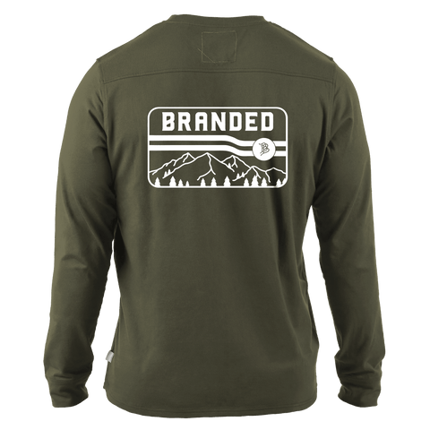 Branded Horizon Cortaro™ Long Sleeve Tee Back Loden