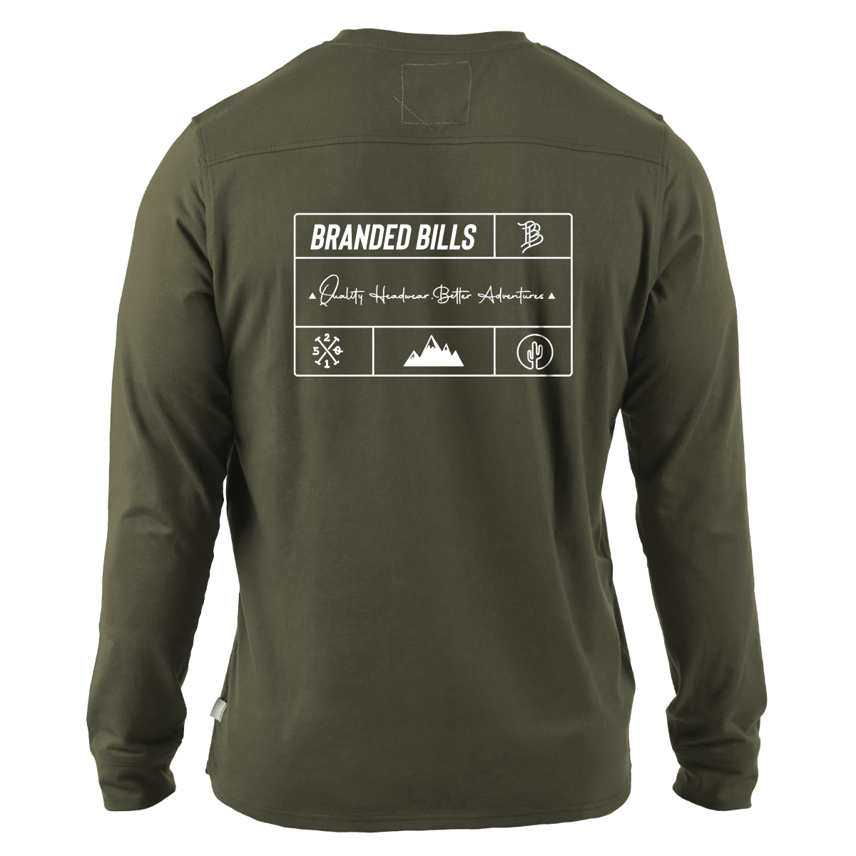 Branded Team Logo Cortaro™ Long Sleeve Tee Back Loden