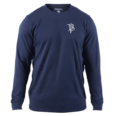BB Baseball Cutout Cortaro™ Long Sleeve Tee Navy