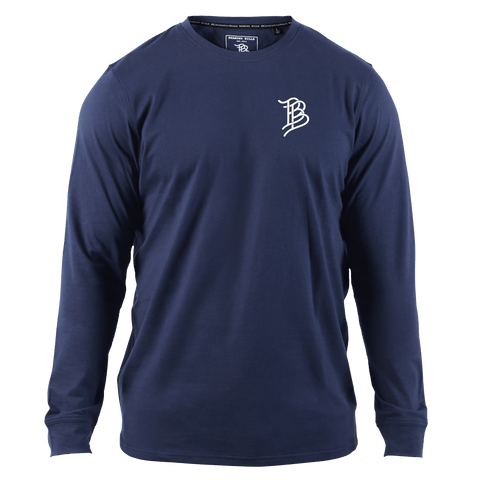 Branded Team Logo Cortaro™ Long Sleeve Tee Navy