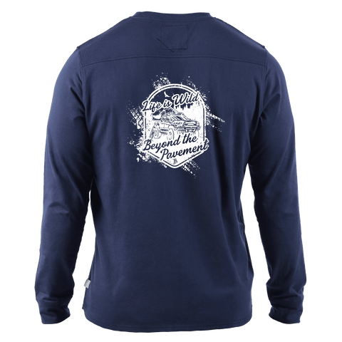 Beyond the Pavement Cortaro™ Long Sleeve Tee Back Navy