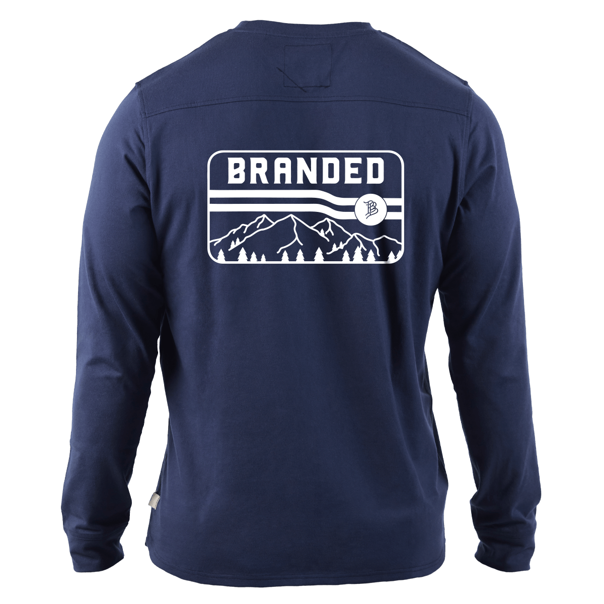 Branded Horizon Cortaro™ Long Sleeve Tee Back Navy