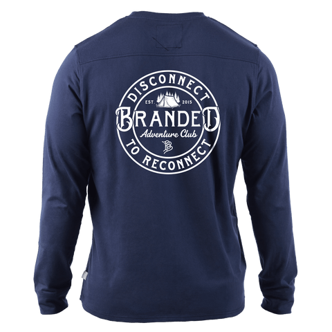 Disconnect Cortaro™ Long Sleeve Tee Back Navy