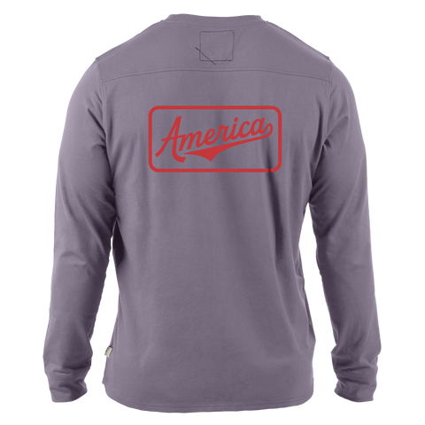America Badge Cortaro™ Long Sleeve Tee  Light Purple