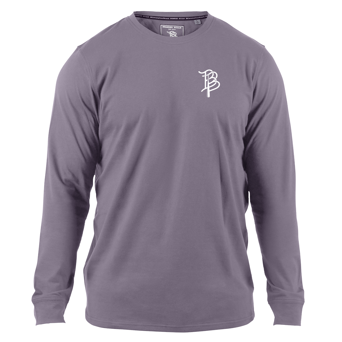 BB Baseball Cutout Cortaro™ Long Sleeve Tee Light Purple