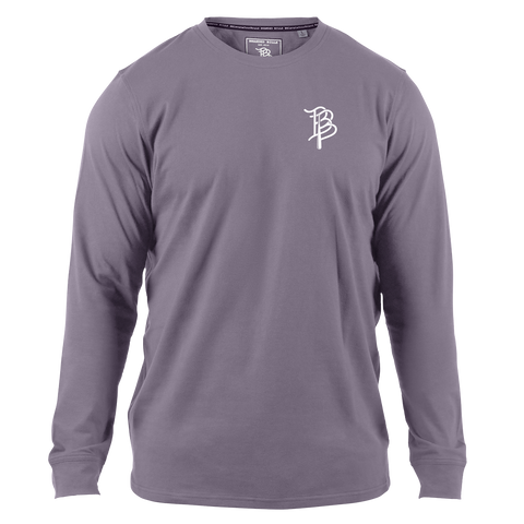 BB Baseball Cutout Cortaro™ Long Sleeve Tee Light Purple
