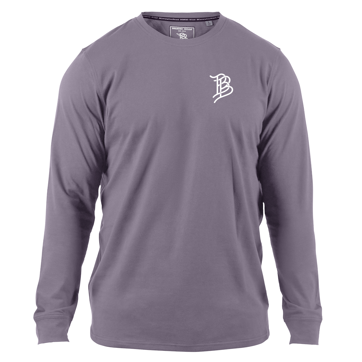 Branded Team Logo Cortaro™ Long Sleeve Tee Light Purple