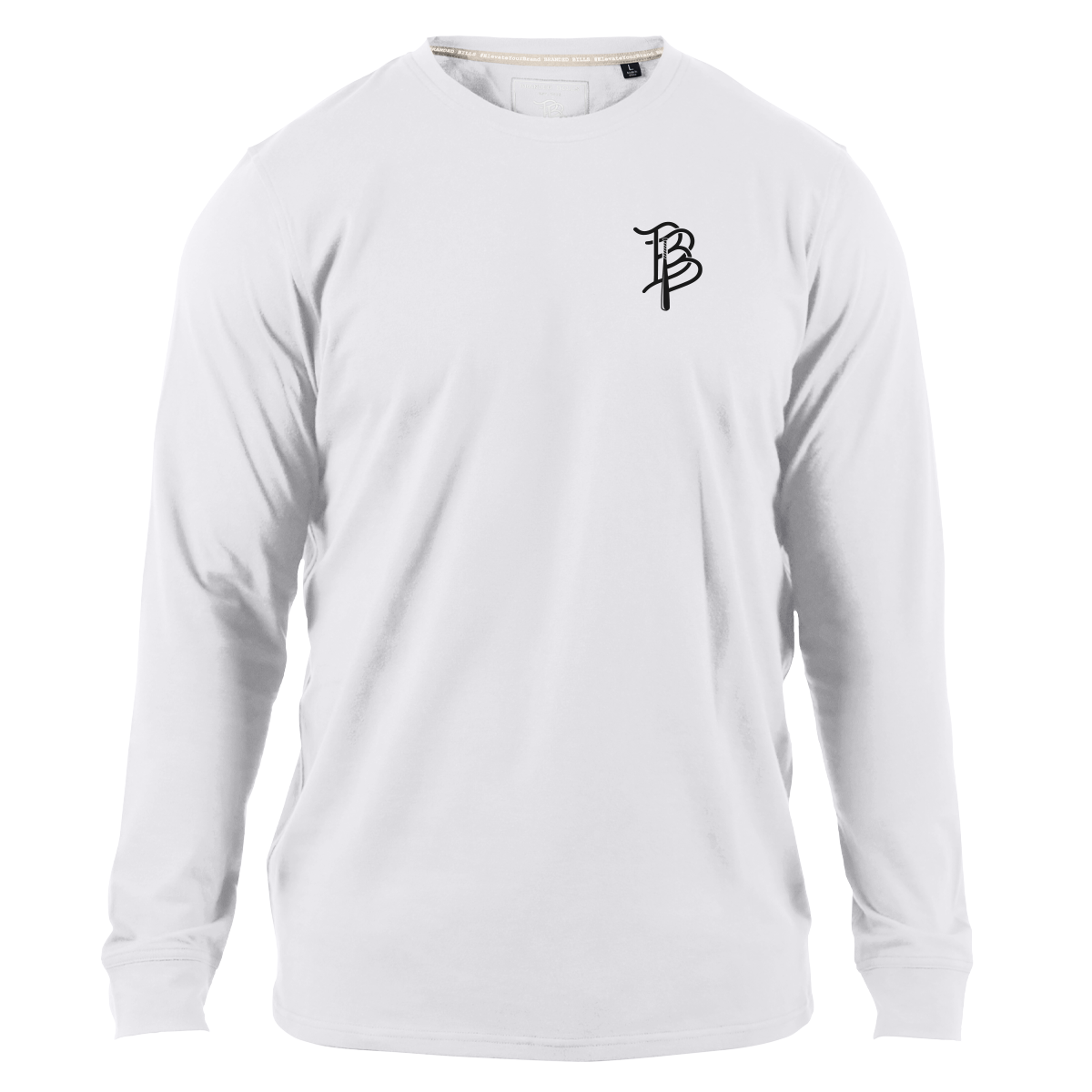 BB Baseball Cutout Cortaro™ Long Sleeve Tee White
