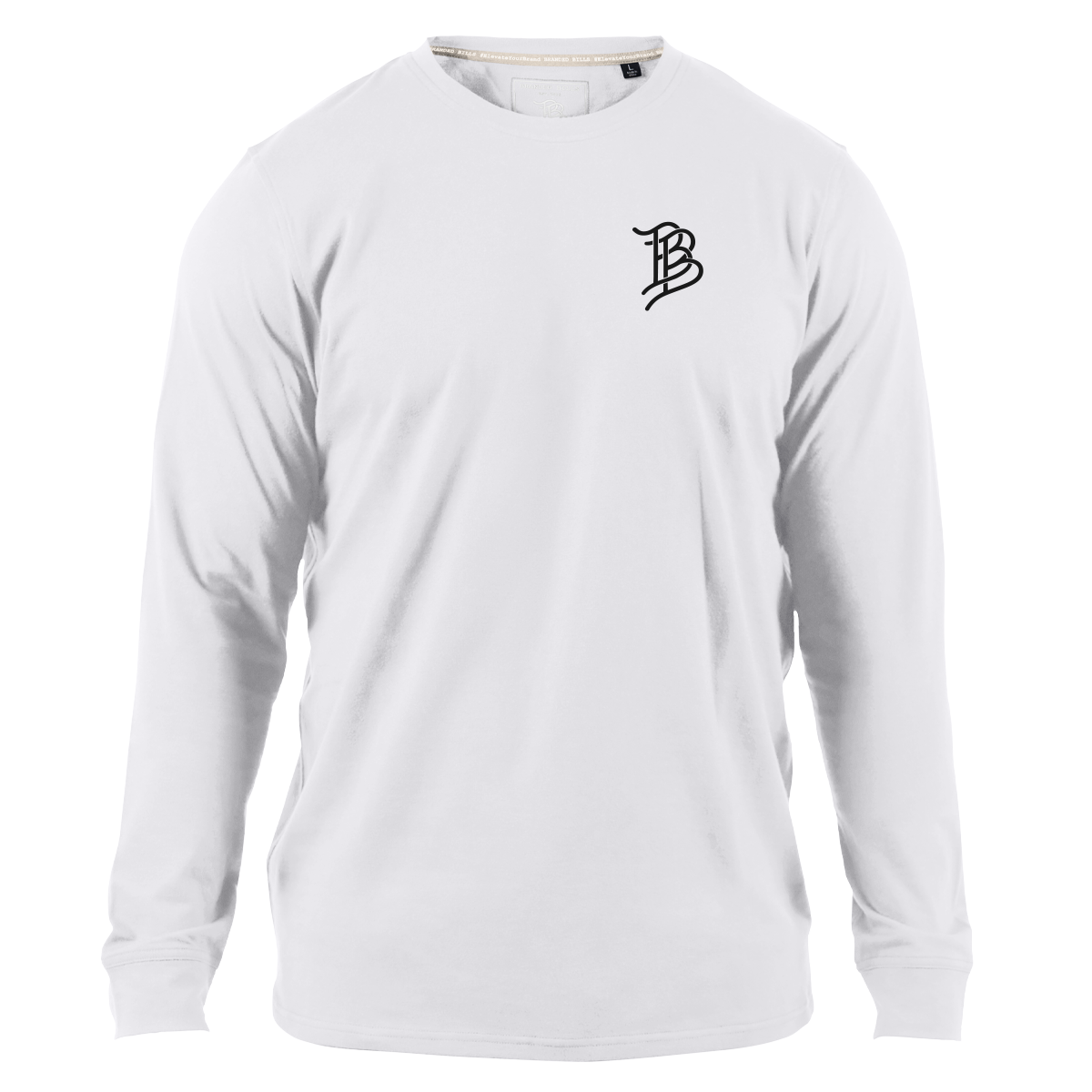 Branded Team Logo Cortaro™ Long Sleeve Tee White