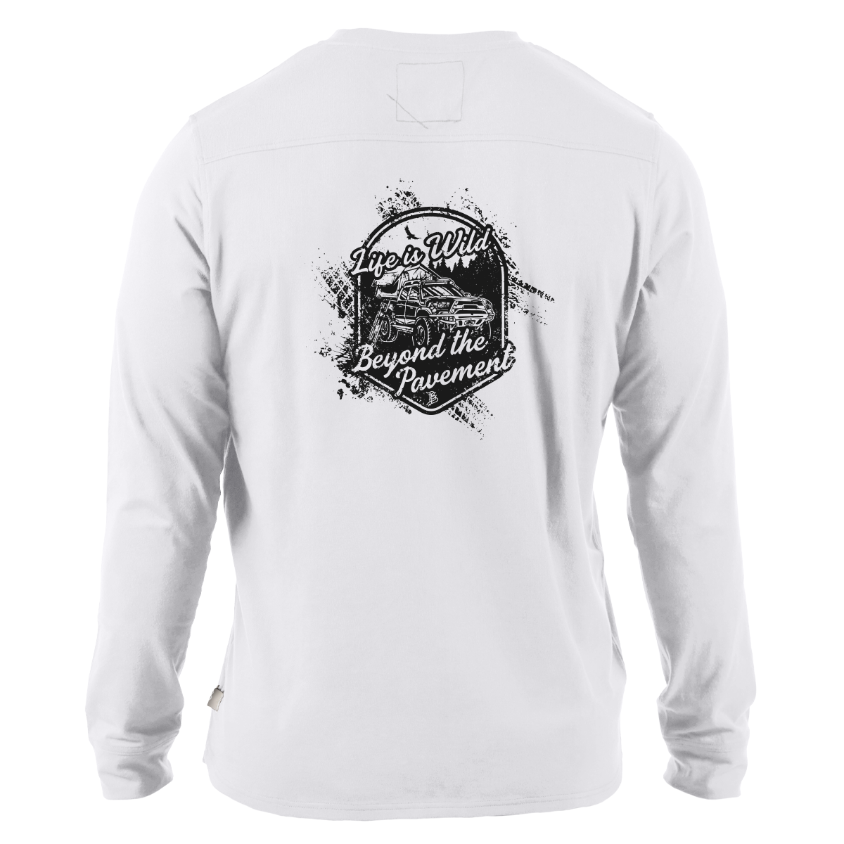 Beyond the Pavement Cortaro™ Long Sleeve Tee Back White