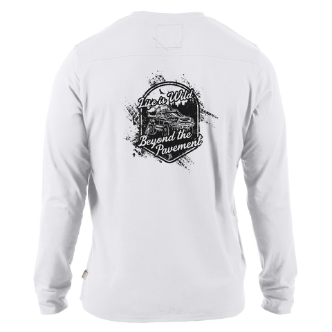 Beyond the Pavement Cortaro™ Long Sleeve Tee Back White