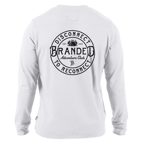 Disconnect Cortaro™ Long Sleeve Tee Back White