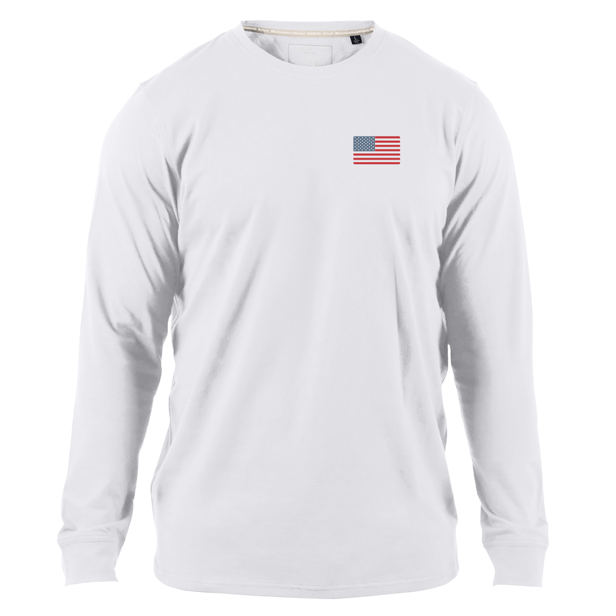 America Badge Cortaro™ Long Sleeve Tee | hover: White