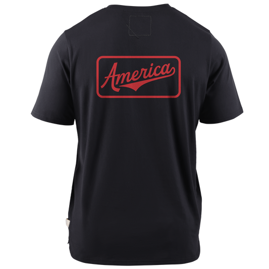 America Badge Cortaro™ Tee  Back Black