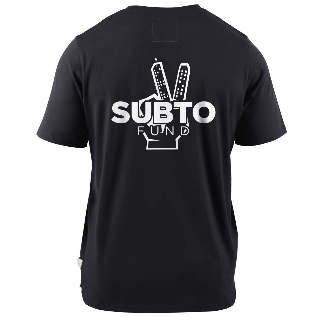 Subto Peace Sign Cortaro Tee Back Black