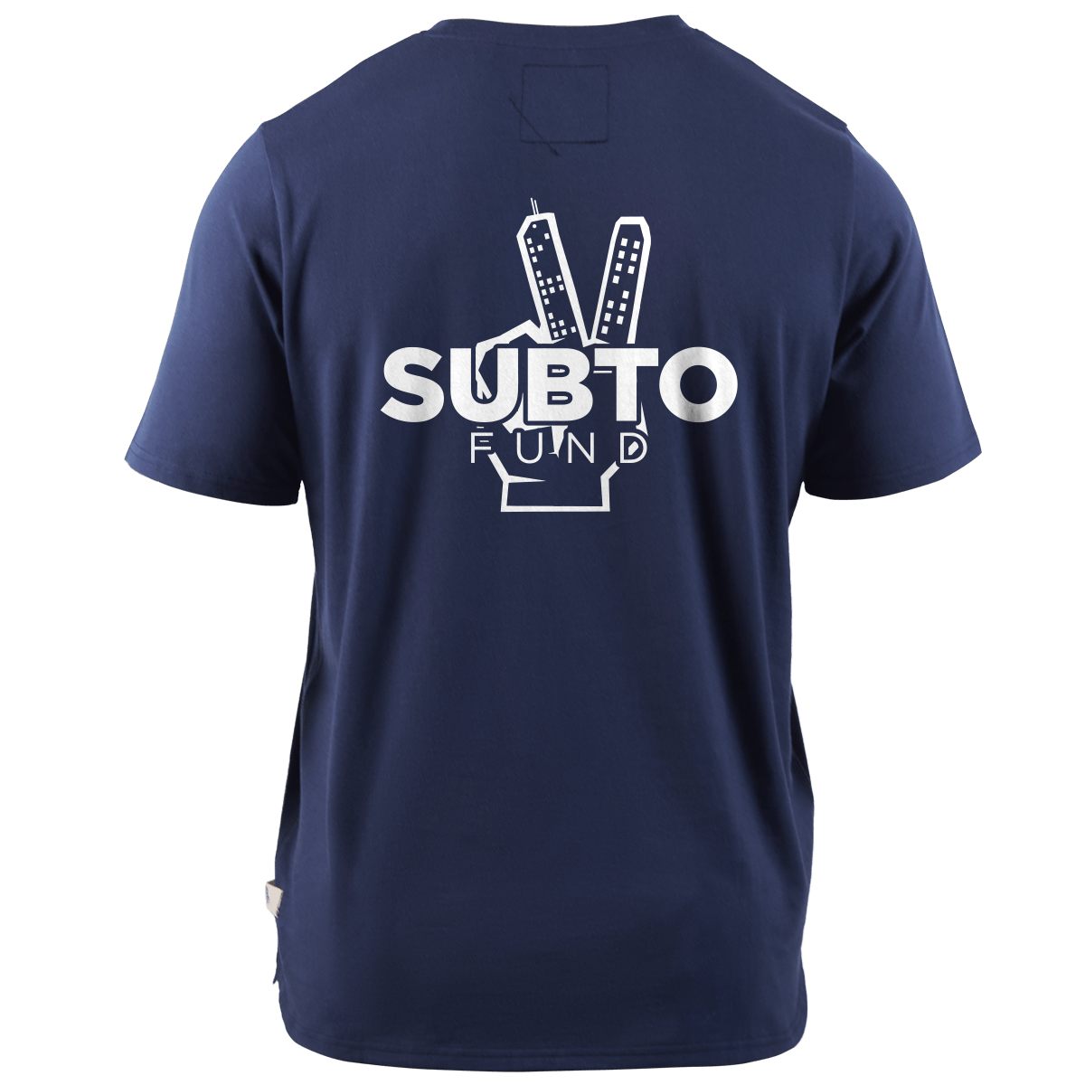 Subto Peace Sign Cortaro Tee Back Navy 