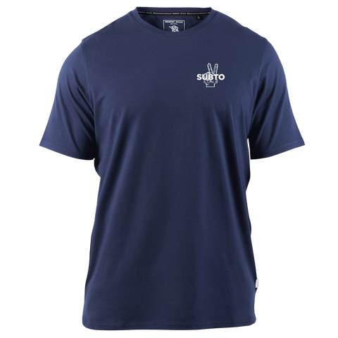 Subto Peace Sign Cortaro Tee Navy