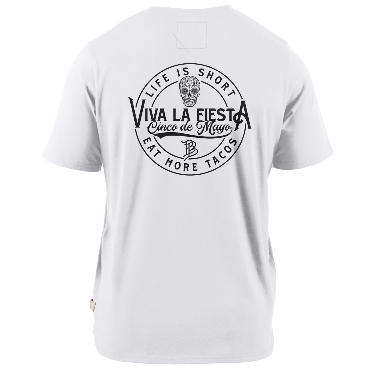 Branded Fiesta Cortaro Tee Back White