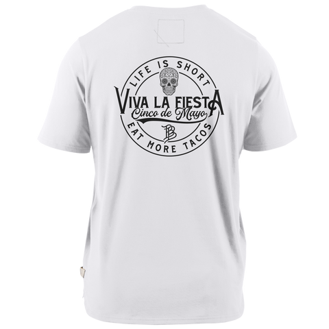 Branded Fiesta Cortaro Tee Back White
