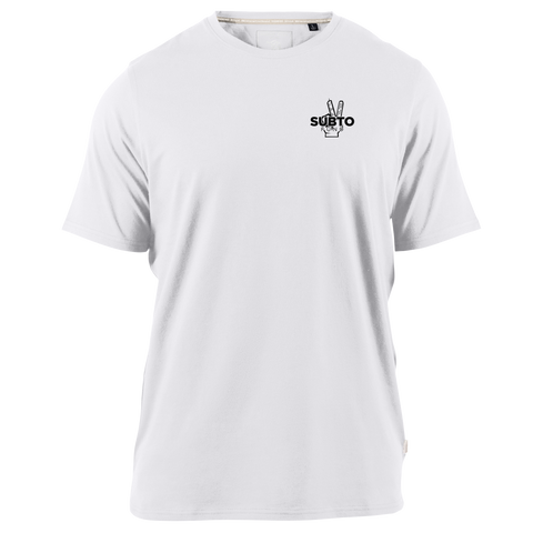 Subto Peace Sign Cortaro Tee White