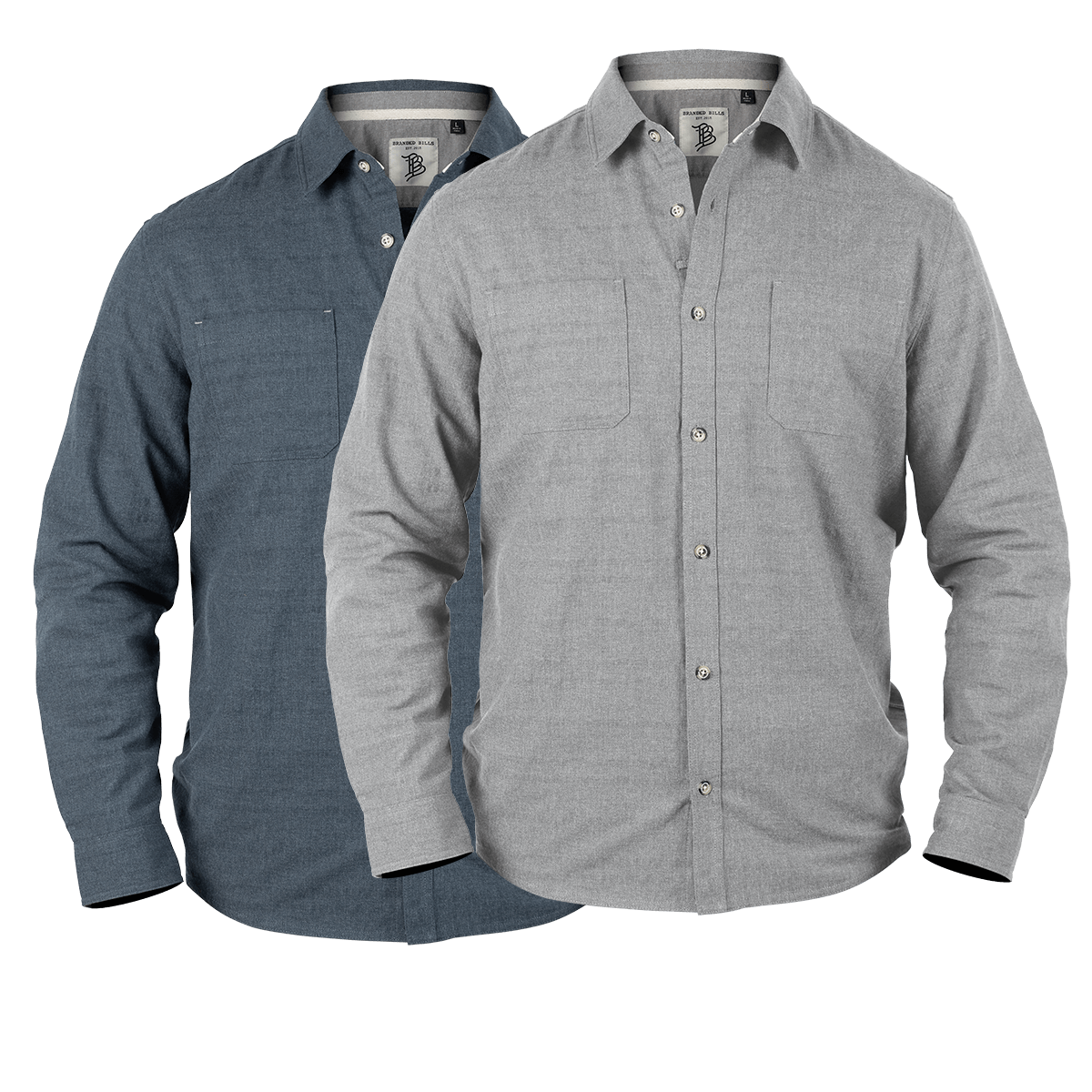 Myca Solid Button-Up 2-Pack Orion + Gray