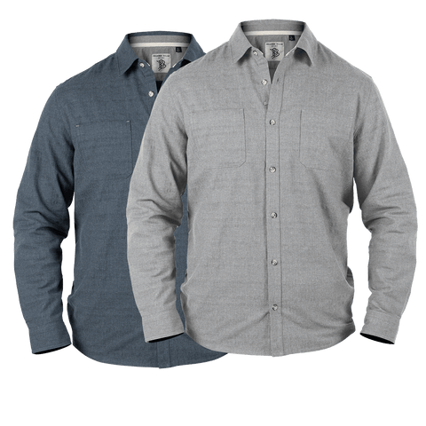 Myca Solid Button-Up 2-Pack Orion + Gray