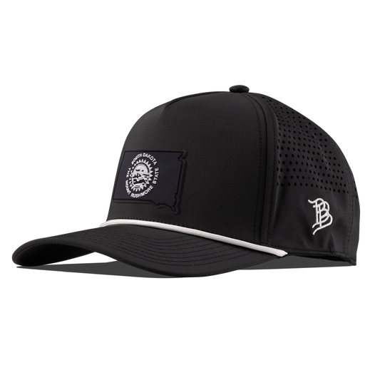 South Dakota Vintage Curved 5 Panel Performance Black/White