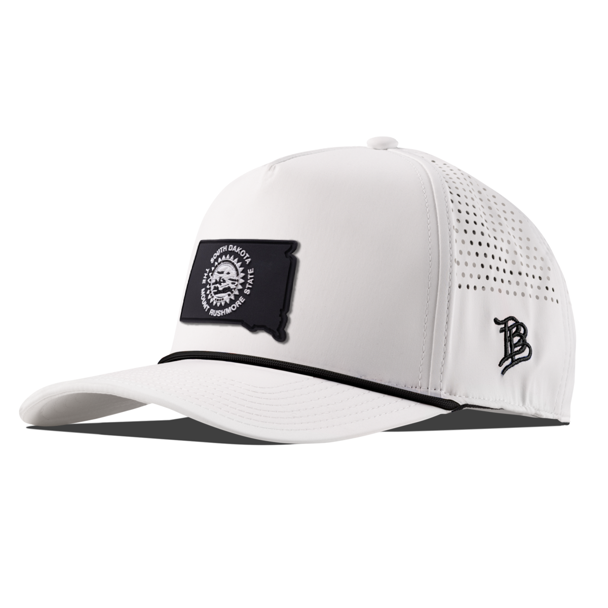 South Dakota Vintage Curved 5 Panel Performance White/Black