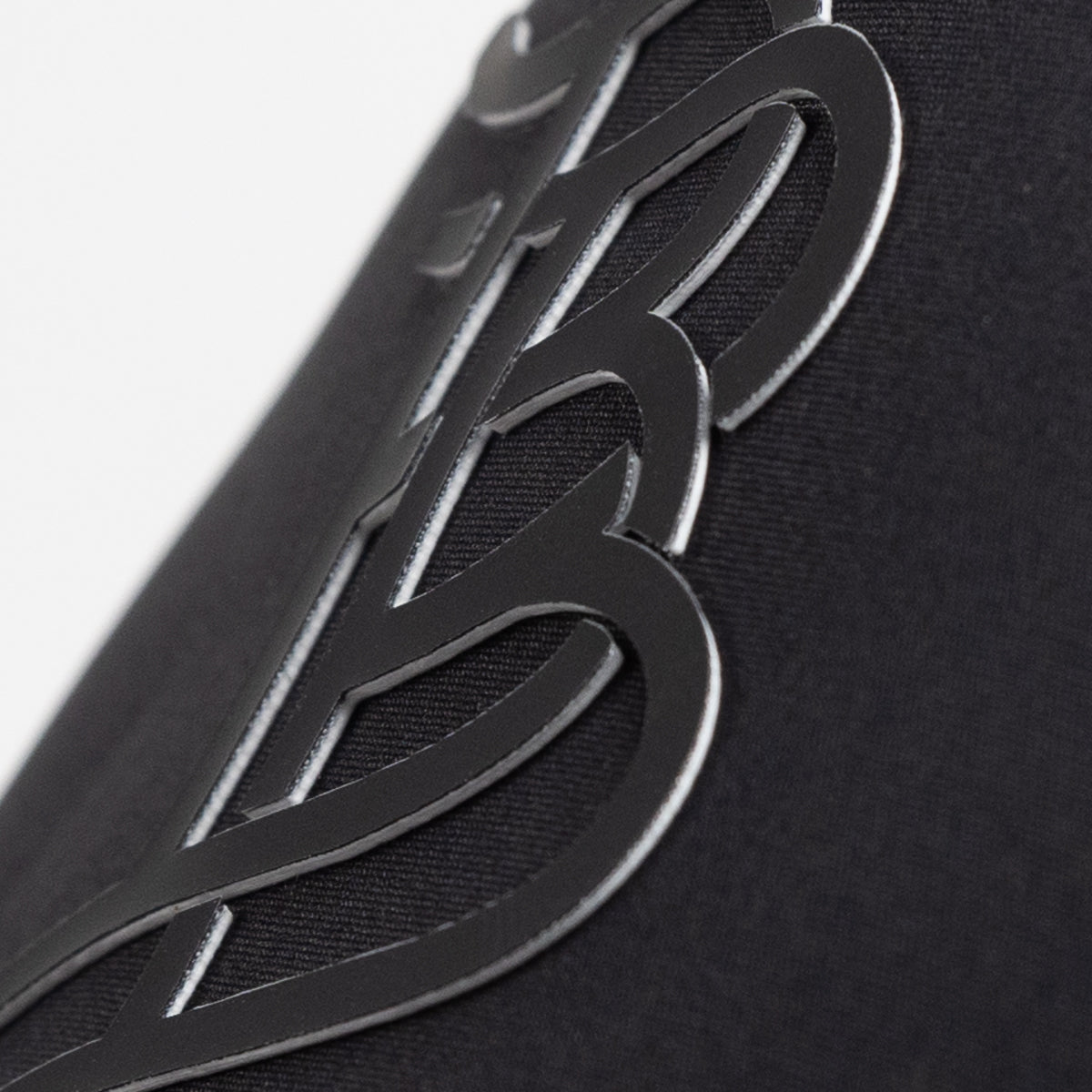 Stacked BB Icon Flat 5 Panel Rope Close up Black