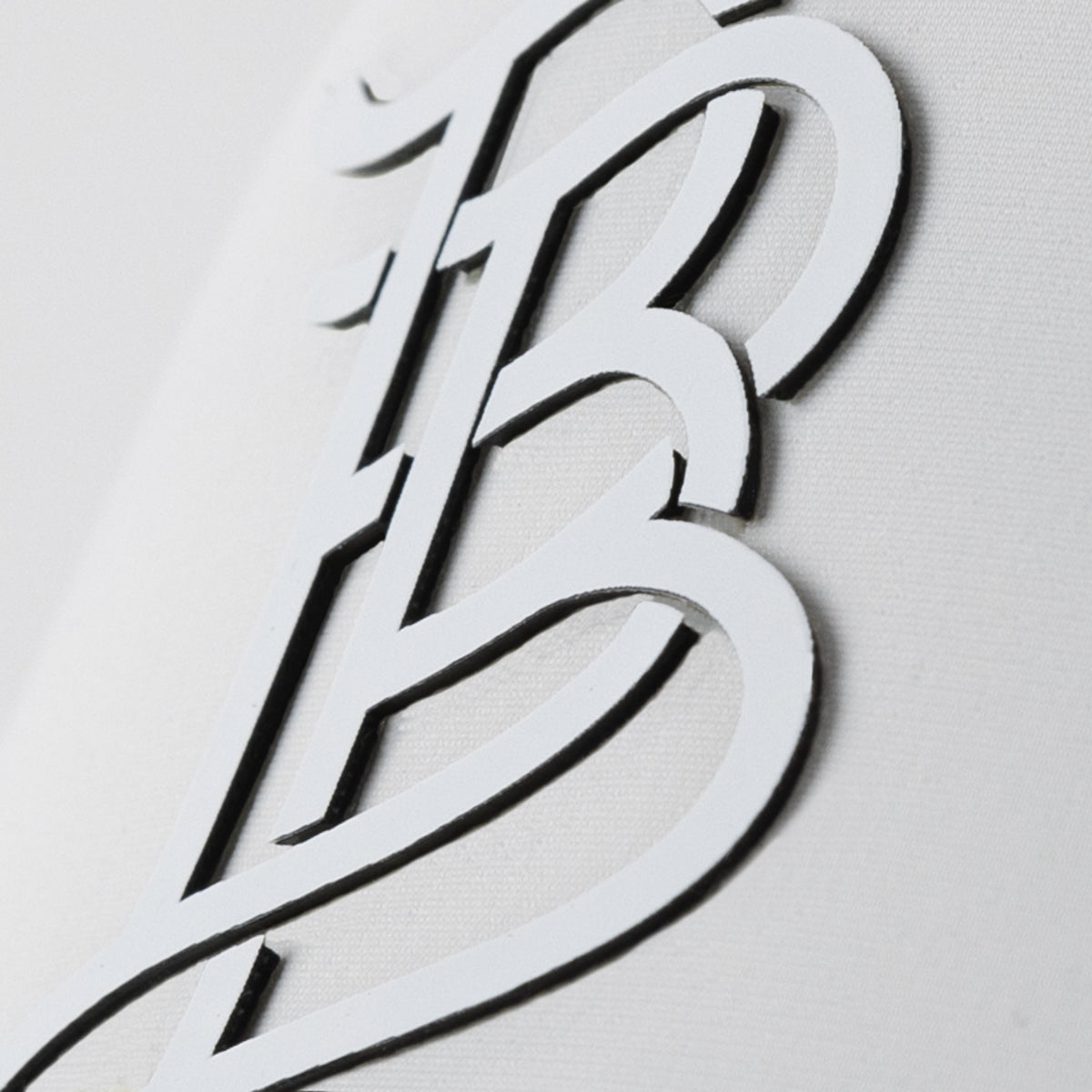Stacked BB Icon Flat 5 Panel Rope Close up White
