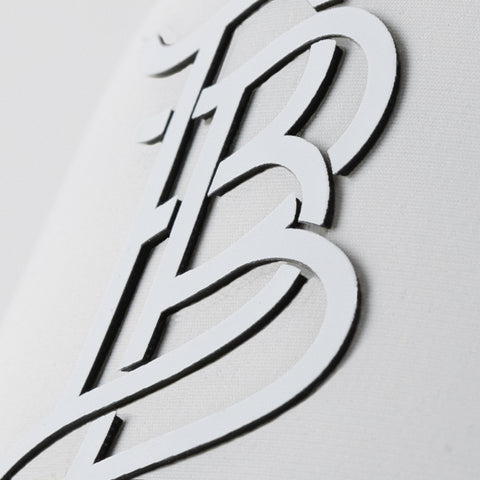 Stacked BB Icon Flat 5 Panel Rope Close up White