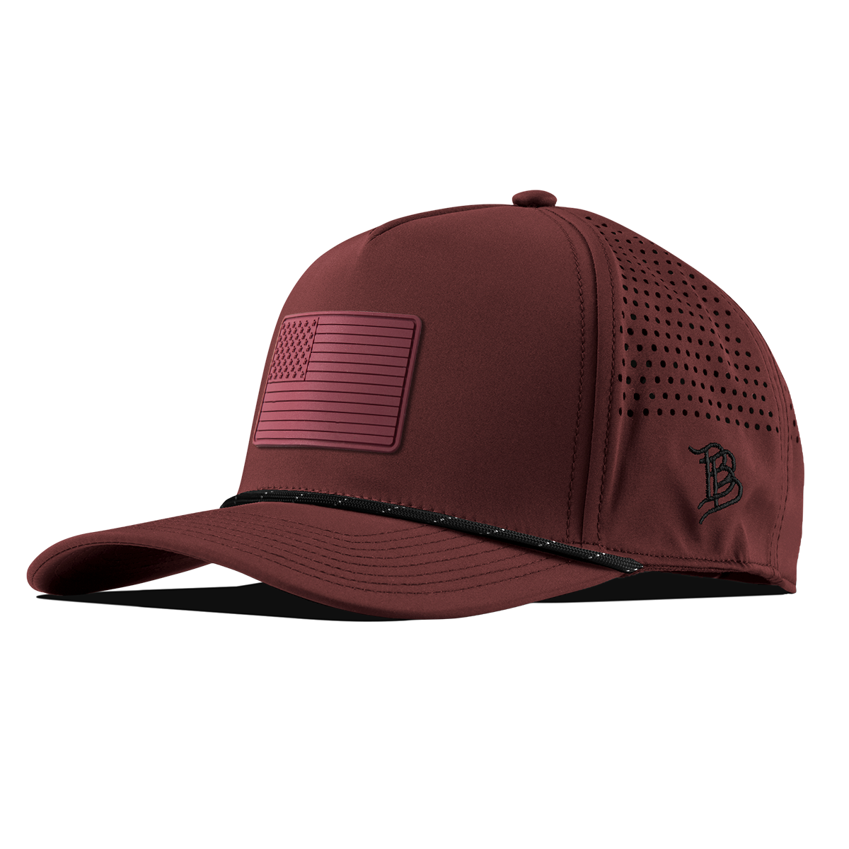 Old Glory Stealth Curved 5 Panel Rope Maroon/Black