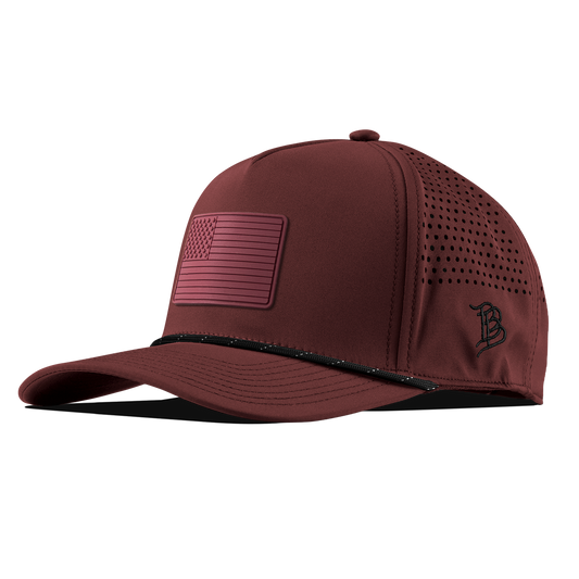Old Glory Stealth Curved 5 Panel Rope Maroon/Black