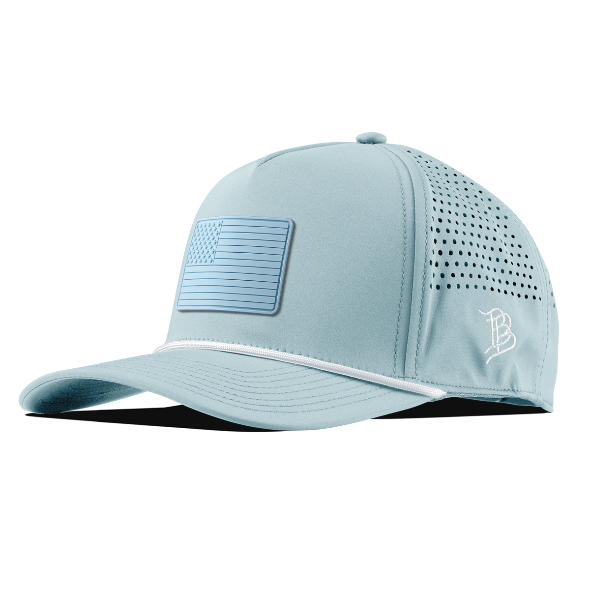 Old Glory Stealth Curved 5 Panel Rope Sky Blue/White