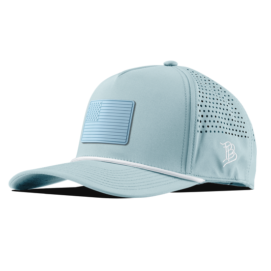 Old Glory Stealth Curved 5 Panel Rope Sky Blue/White