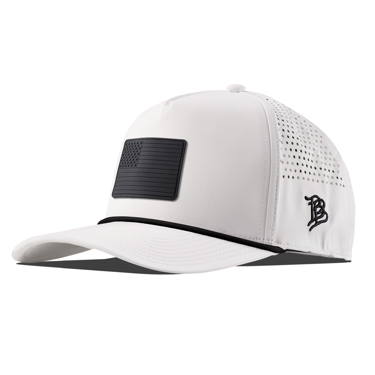 Onyx Old Glory Curved 5 Panel Rope White/Black