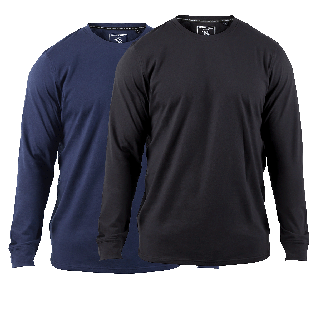 Cortaro Long Sleeve Tee 2-Pack Navy + Black