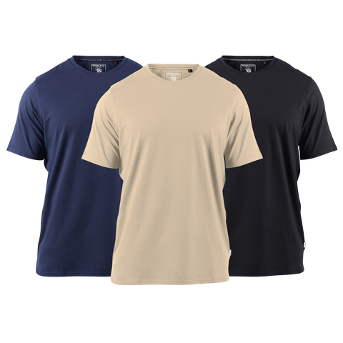 Cortaro™ Tee 3-Pack Sand + Black + Navy