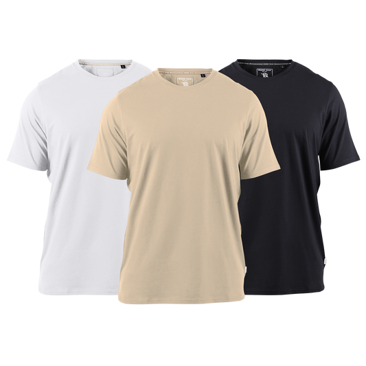 Cortaro™ Tee 3-Pack Sand + Black + White