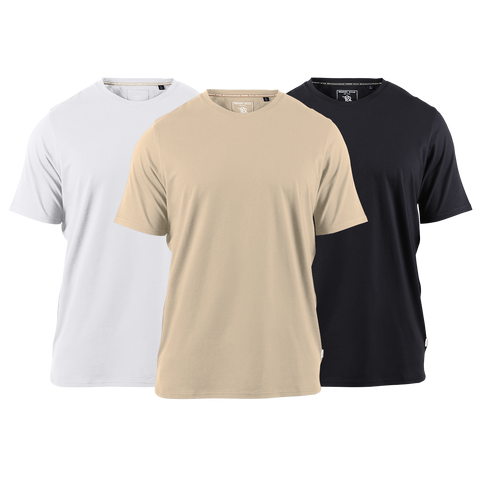 Cortaro™ Tee 3-Pack Sand + Black + White